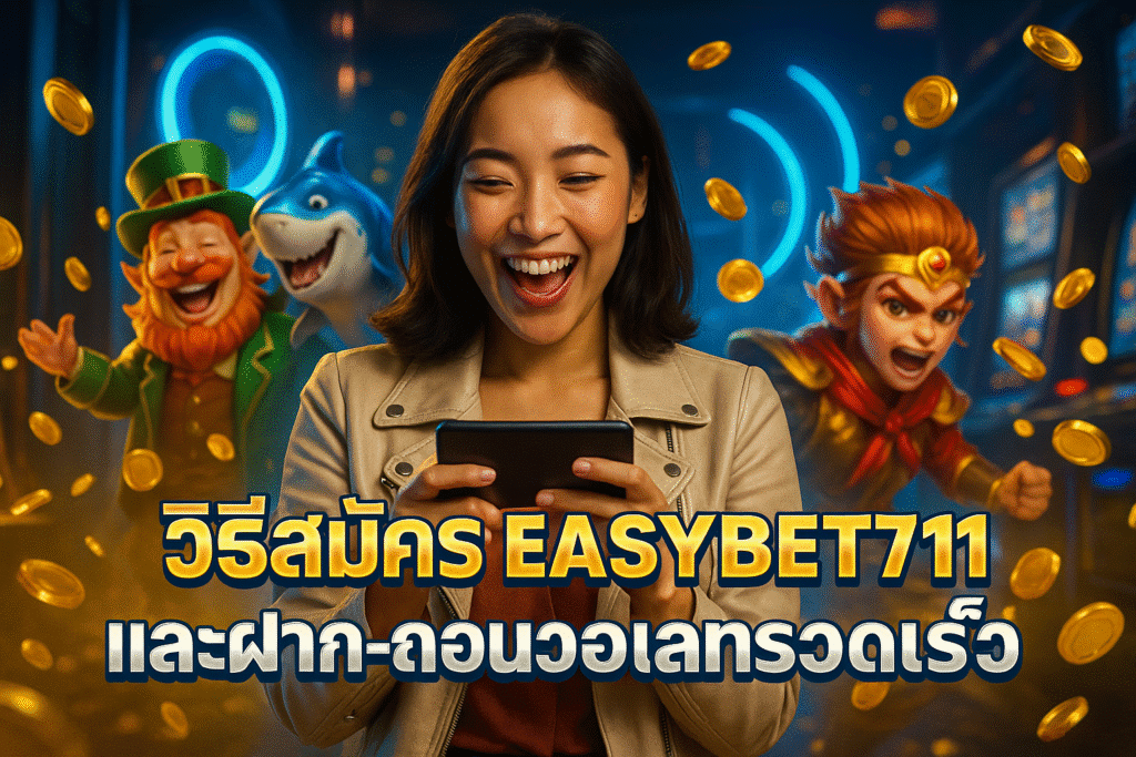 วิธีสมัคร EASYBET711 และฝาก-ถอนวอเลทรวดเร็ว